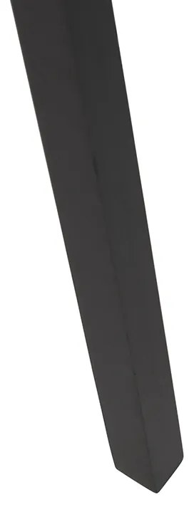 Подова лампа триножник черно дърво с черен абажур 50 см - Puros