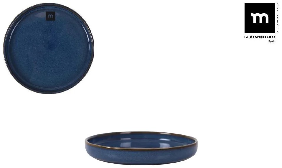 Десертна чиния LA MEDITERRANEA Chester Blue, 14х2 cm, порцелан