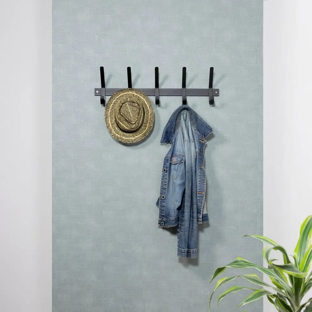 Черна метална стенна закачалка Dexter - Spinder Design