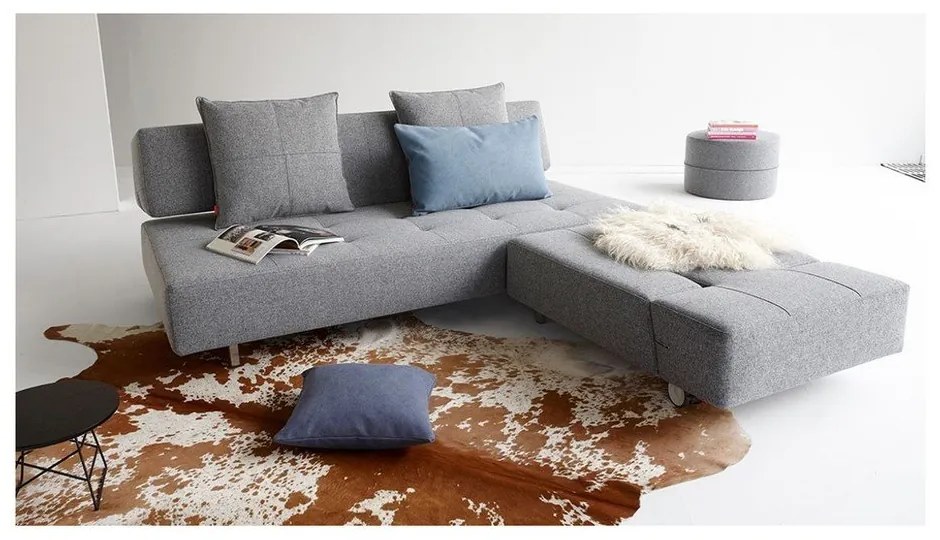 Сиво-бежов разтегателен диван Twist Granite Long Horn - Innovation