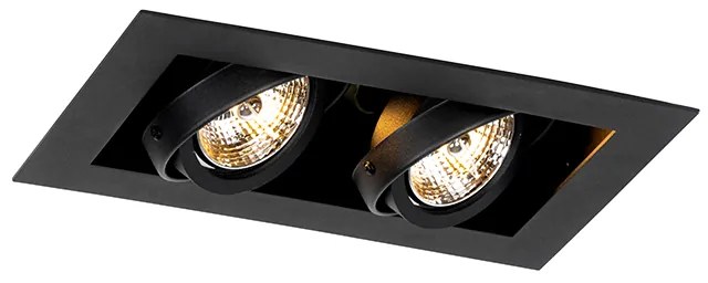 Интелигентен вграден прожектор черен 2-светлина регулируем вкл. 2 Wifi GU10 70mm - Oneon 70