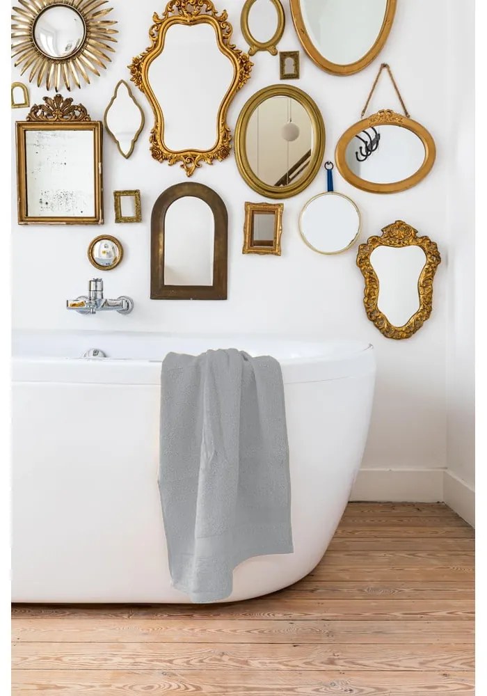 Светлосива хавлиена кърпа , 50 x 100 cm - Tiseco Home Studio