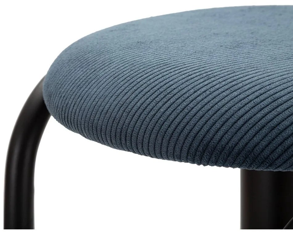 Тапициран бар стол с регулируема височина в петролен цвят/черен (височина на седалката 61 cm) Destiny – Mauro Ferretti
