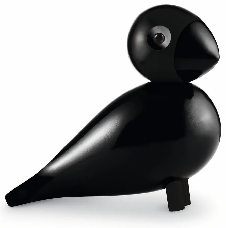 Черна статуетка от масивна букова дървесина Songbird Ravn - Kay Bojesen Denmark