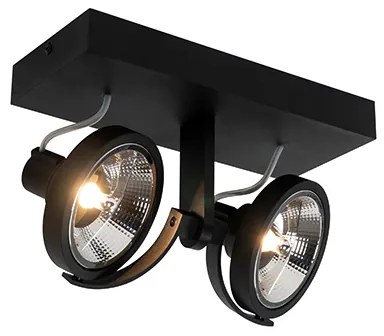 Модерен прожектор черен 2-светлина - Master 111