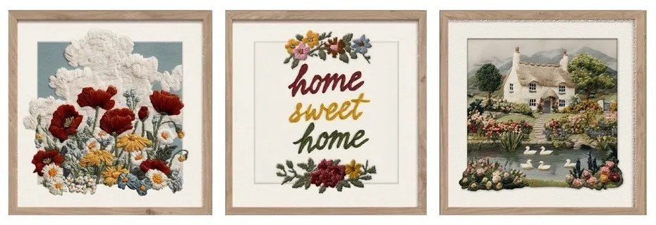 Картини в комплект 3 бр. 30x30 cm Sweet Home – Styler