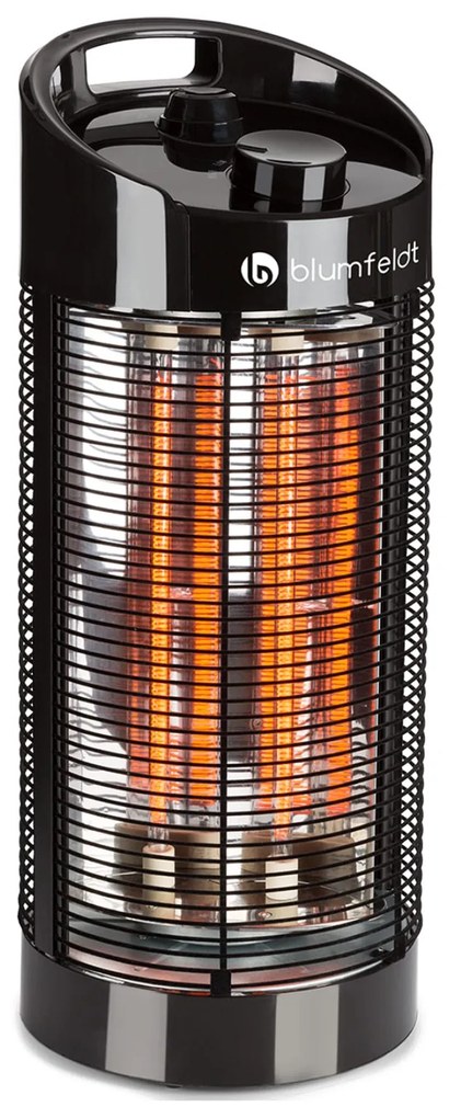 Blumfeldt Heat Guru 360, нагревател на стойка, 1200/600 W, 2 степени на нагряване, IPX4, черен