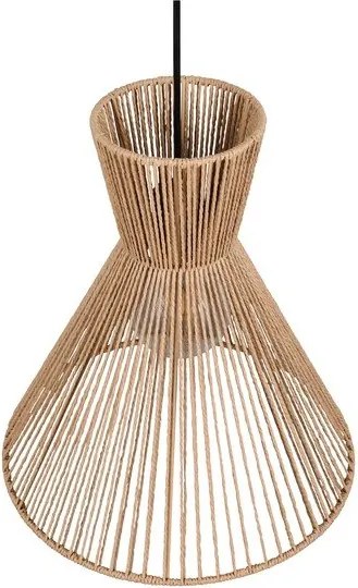 Метално висящо осветително тяло в естествен цвят с абажур от хартиен шнур ø 35 cm Rosalie – Reality