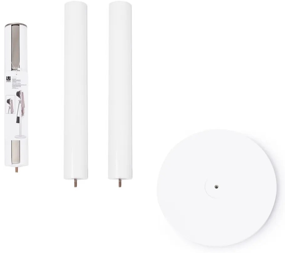 Бяла каучукова дървена закачалка Flapper - Umbra