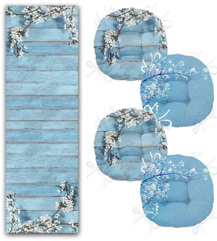 Комплект възглавници за седалка и покривка 5 бр. - Mila Home