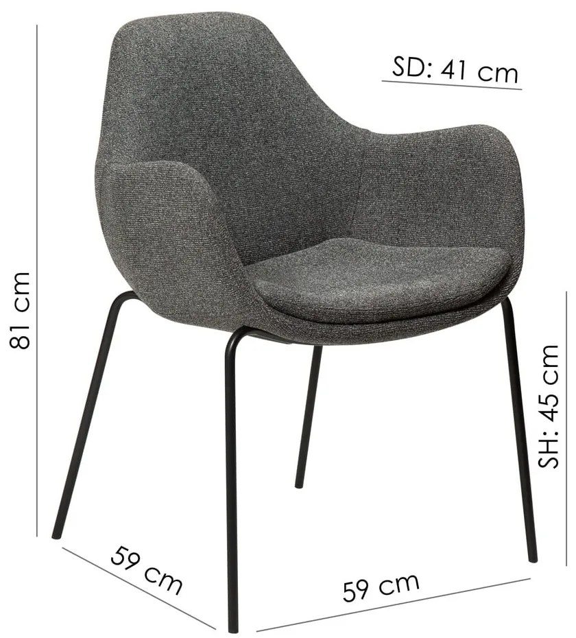 Светлозелен стол от плат букле Zimmer – DAN-FORM Denmark