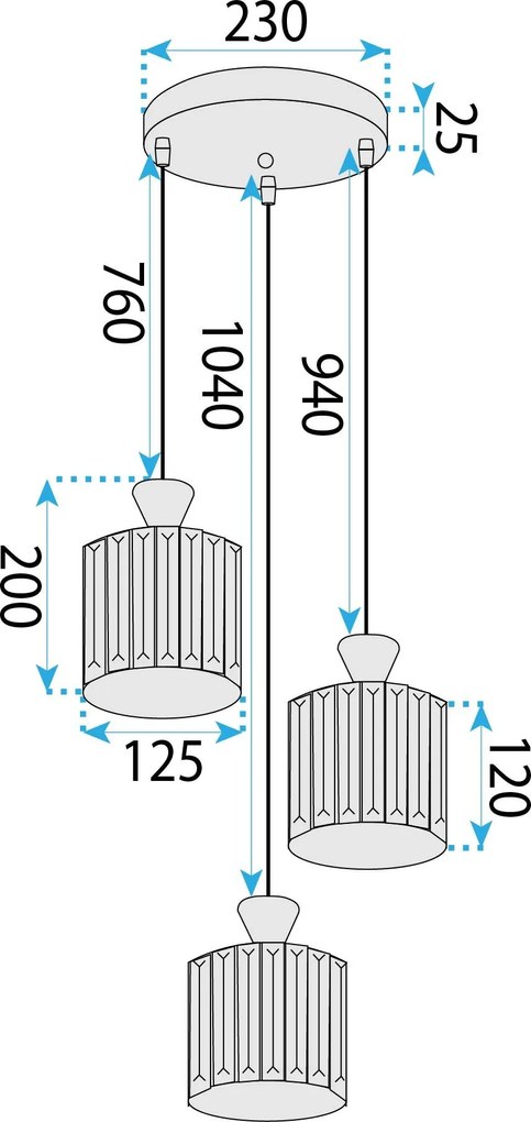 Пендел EBT025-3CP BLACK