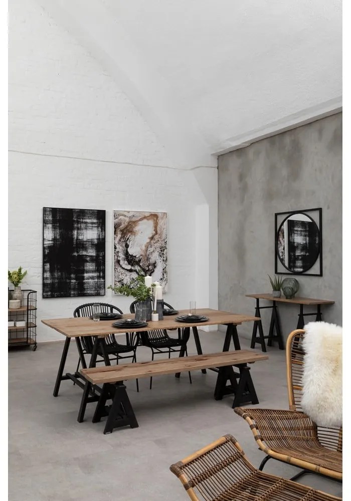 Конзолна маса с плот от борова дървесина в естествен цвят 45x130 cm Hampstead - Premier Housewares