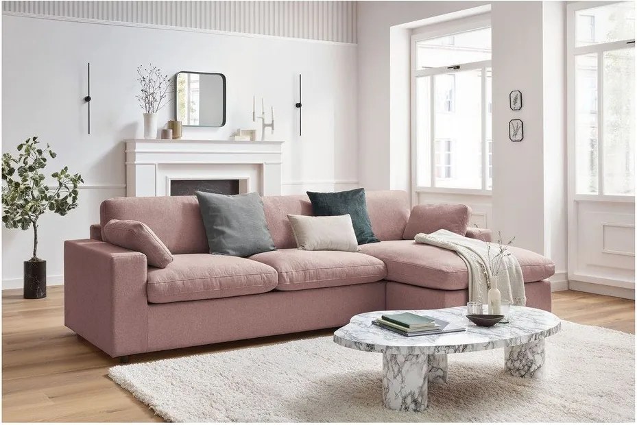 Розов ъглов диван Belair – Bobochic Paris