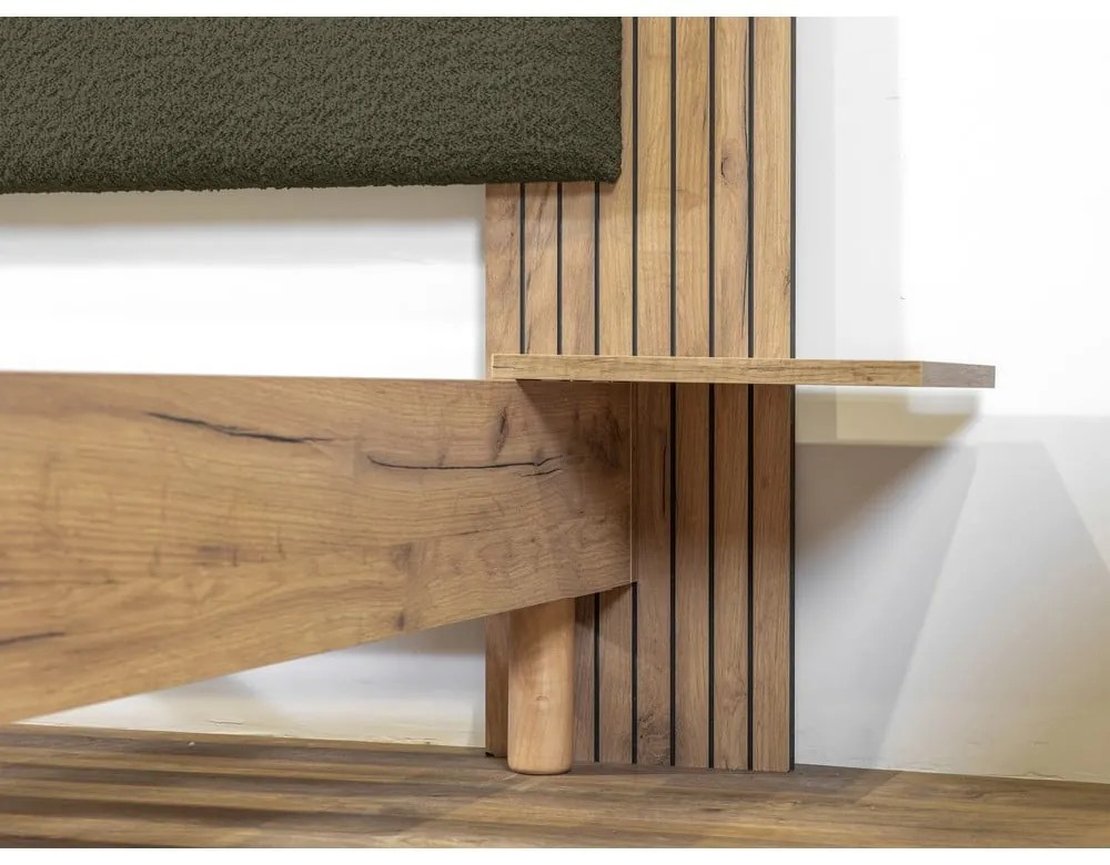 Зелено двойно легло с включена подматрачна рамка 160x200 cm Lior – Bobochic Paris