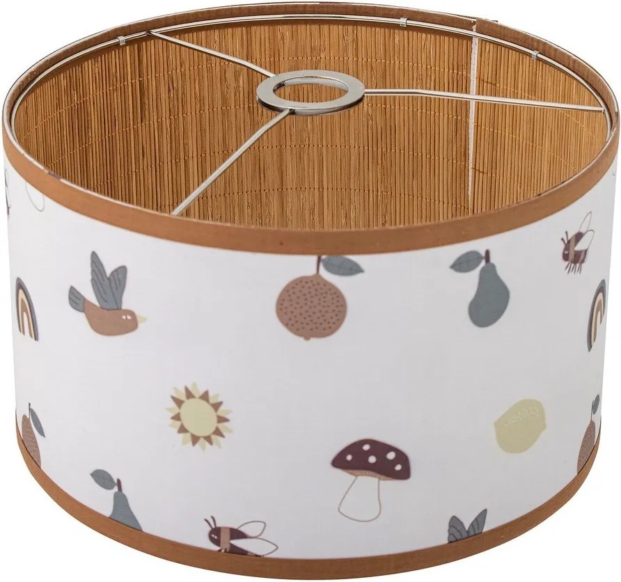 Бял/кафяв детски абажур с текстилен абажур ø 34 cm Agnes – Bloomingville Mini