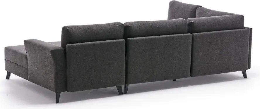 Антрацитен ъглов разтегателен диван (U-образен) Eris - Balcab Home