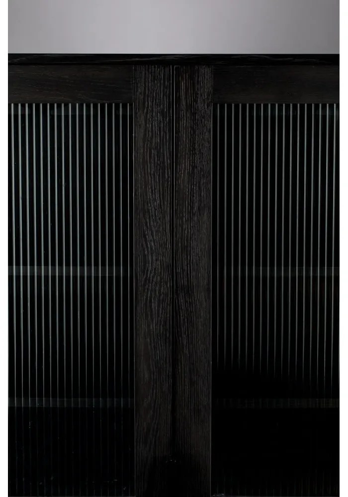 Черна дъбова стойка за вино за 20 бутилки, 89x181 cm Travis - Zuiver