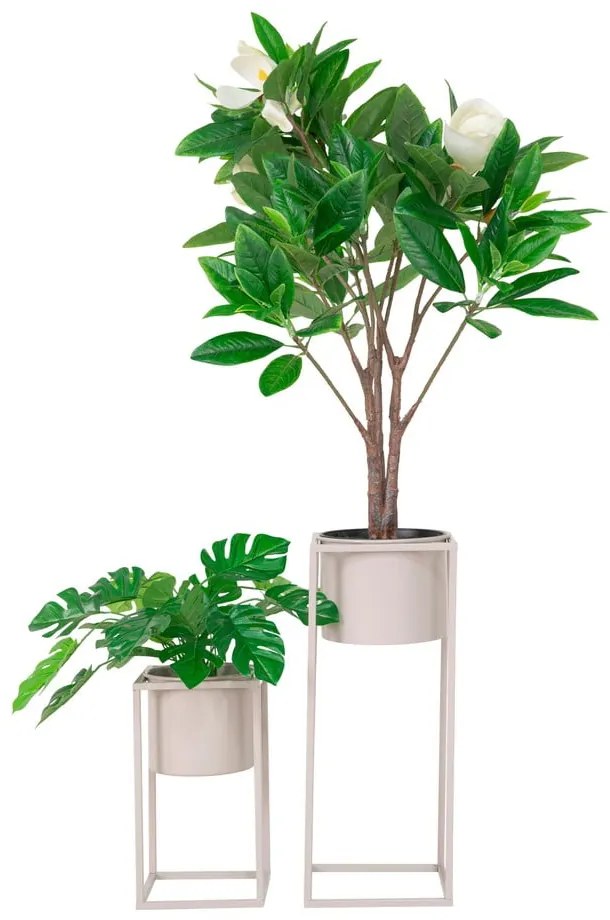 Комплект от 2 бежови метални саксии Marla - House Nordic