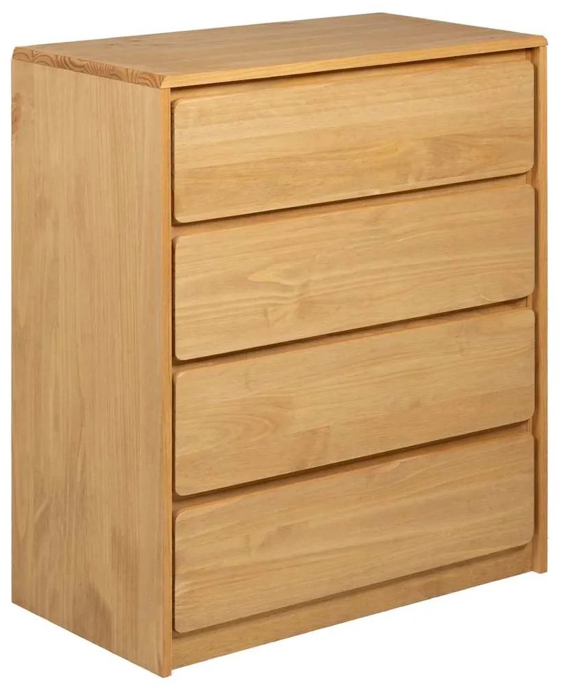 377595 vidaXL Шкаф с чекмеджета SAUDA, дъб, 76,5x39x91 см, бор масив