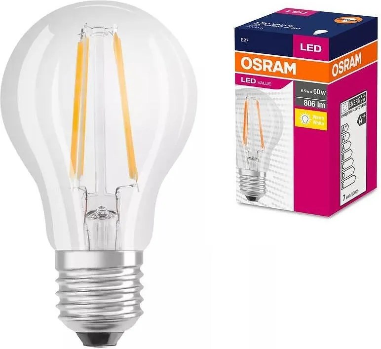 LED крушка OSRAM FILAMENT, 7W, E27, 2700K