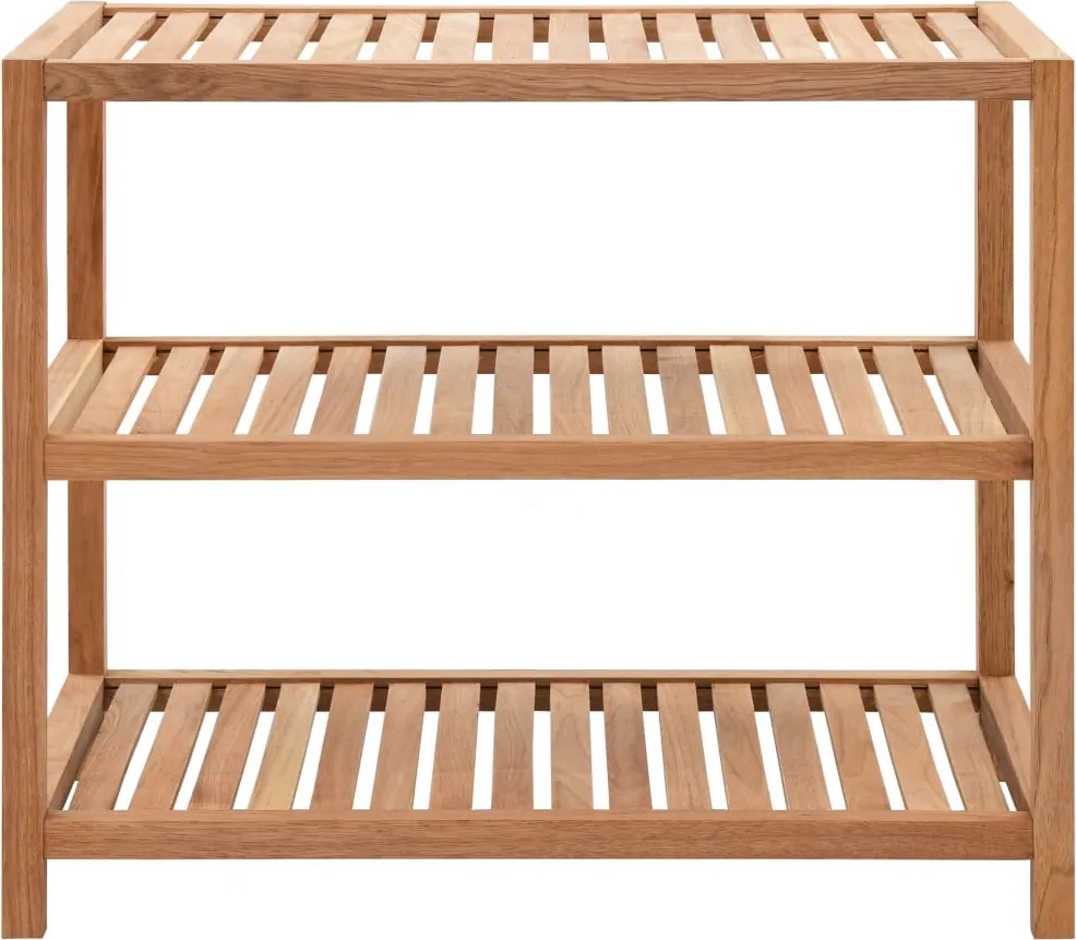 247606 vidaXL Стелаж за баня, орехово дърво масив, 65x40x55 cм