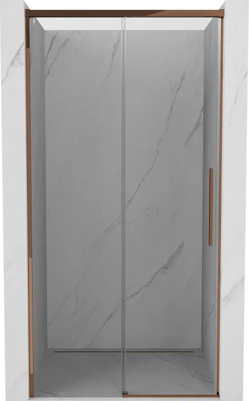 Mexen Rox плъзгащи се душ врати 110 см, прозрачни, розово злато - 8C2-110-000-60-00