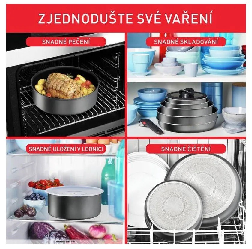 Комплект алуминиеви съдове за готвене 20 бр. Ingenio Daily Chef On - Tefal