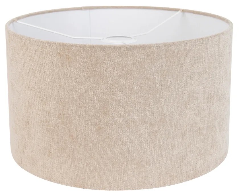 Текстилен абажур светлокафяв кръгъл 35/35/20