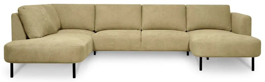 Ъглов диван в цвят жълта охра (ляв ъгъл/"U" форма) Hero – Scandic