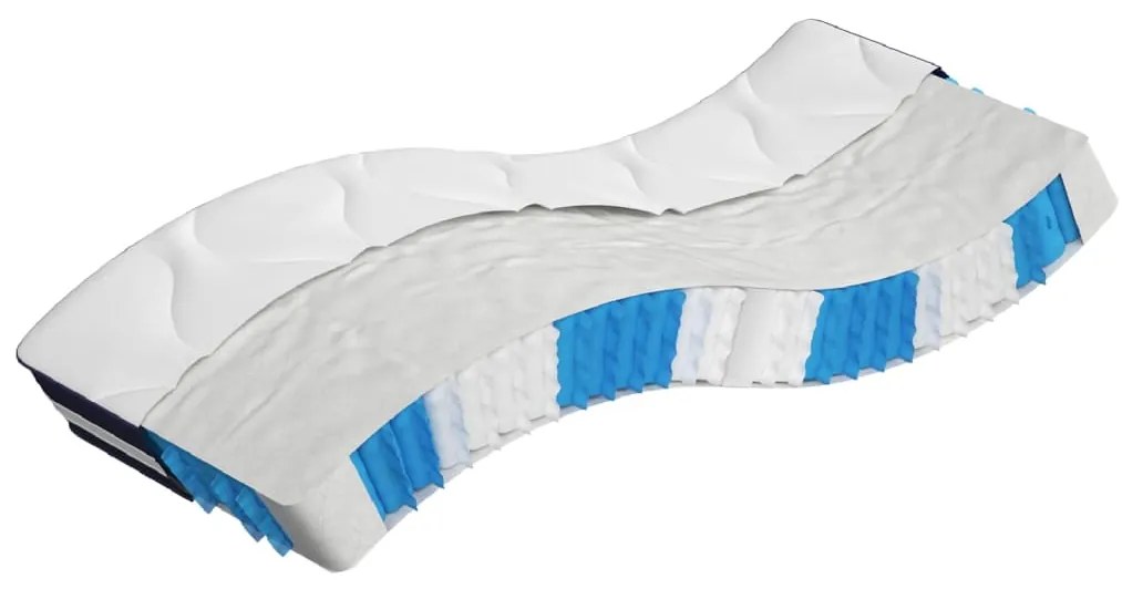 372848 vidaXL Матрак покет пружини, среднотвърд, 90x190 см, единичен размер