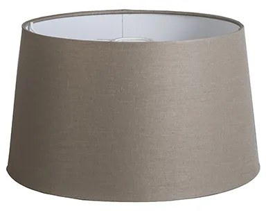 Ленен абажур Taupe кръгъл ъглов 35/30/18