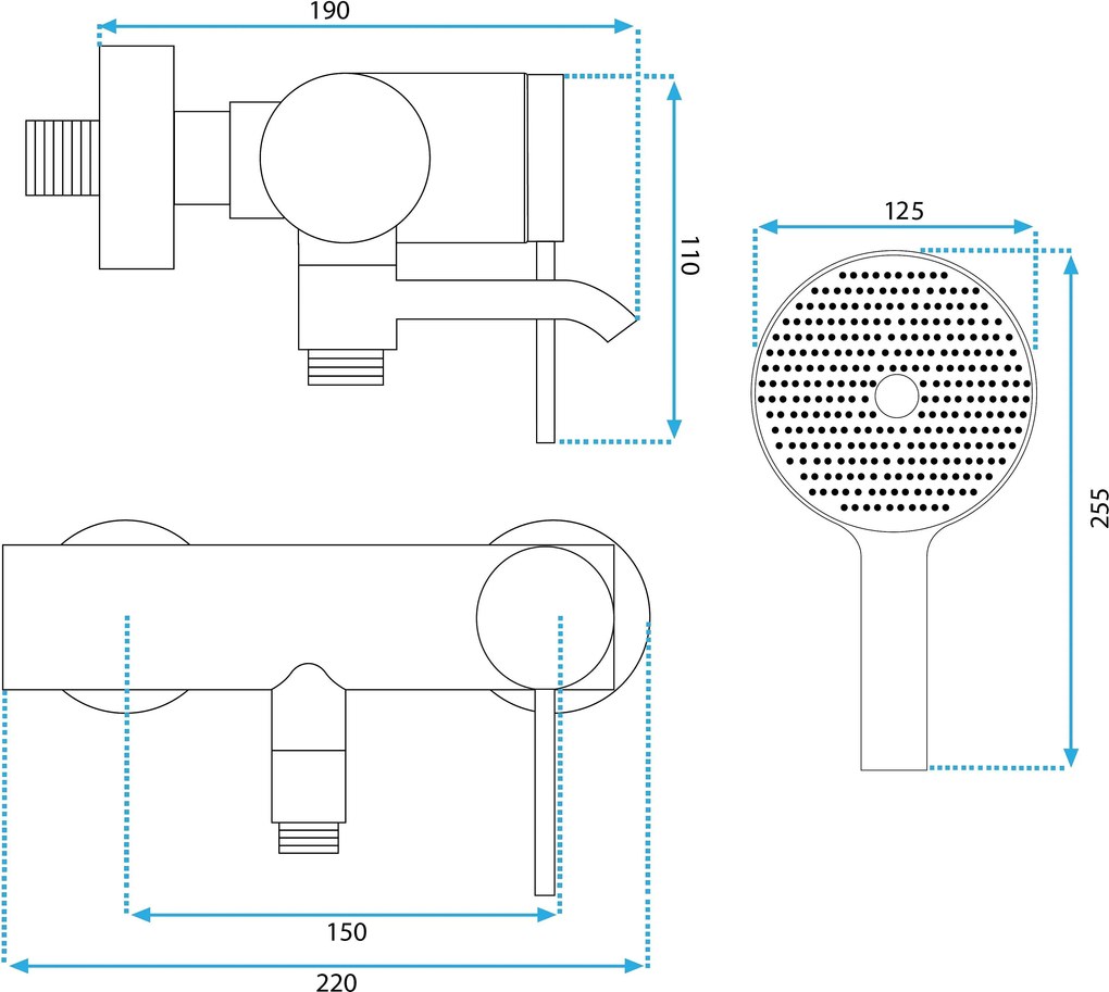 Смесител за вана Rea Clif Titan