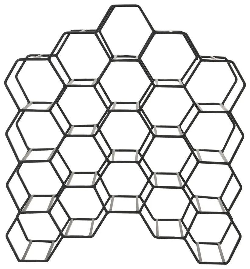 Черна метална стойка за вино за 12 бутилки Salbris - Light &amp; Living