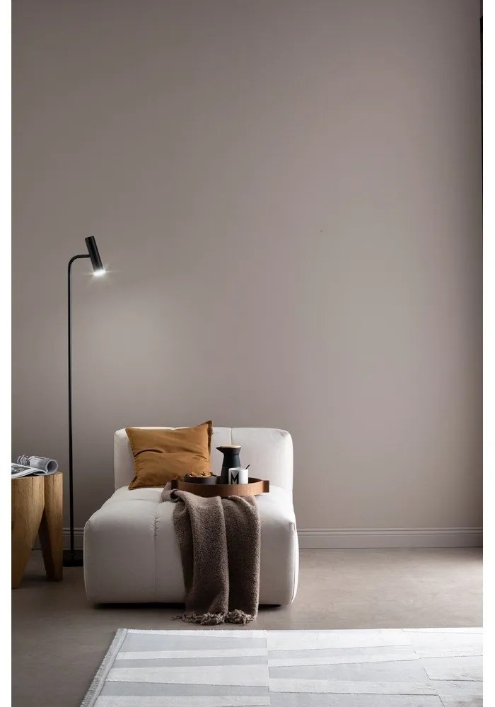 Черна LED затъмняваща се подова лампа (височина 154 cm) Stina – Fischer &amp; Honsel