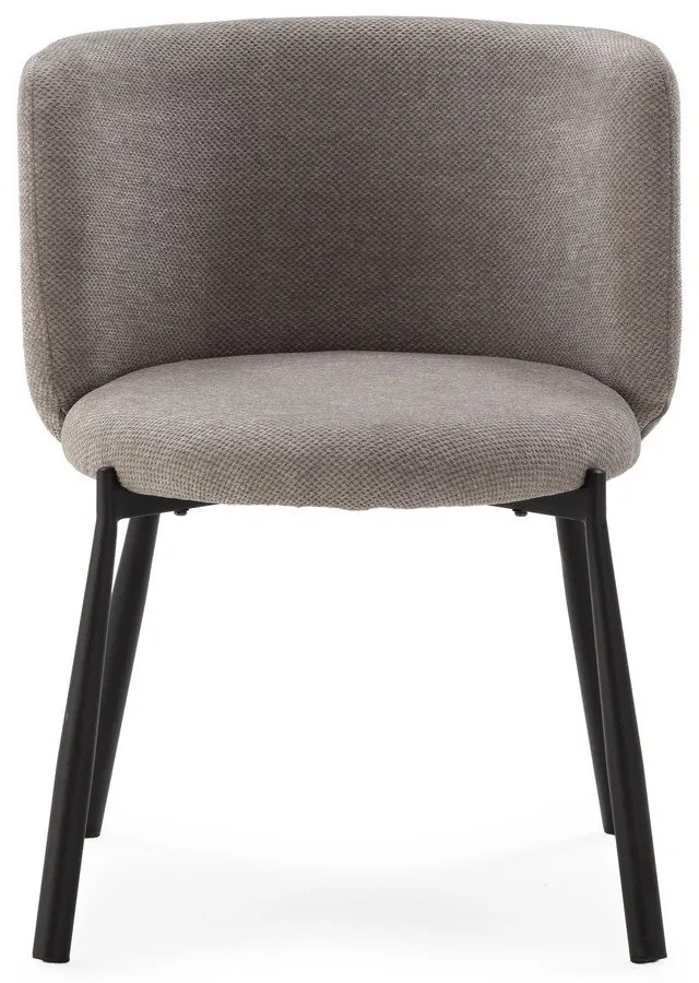 Сиви тапицирани трапезни столове в комплект 2 бр. Ginny – MOME
