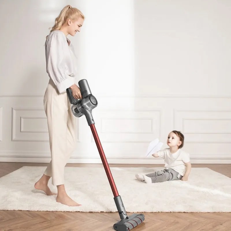 Разопакован: Вертикална прахосмукачка Dreame V11 VVN6, 450W, 150AW, 25000Pa, 125000 об/мин, 0.5 л, 3 режима, 90 мин, OLED, HEPA, Сив/червен