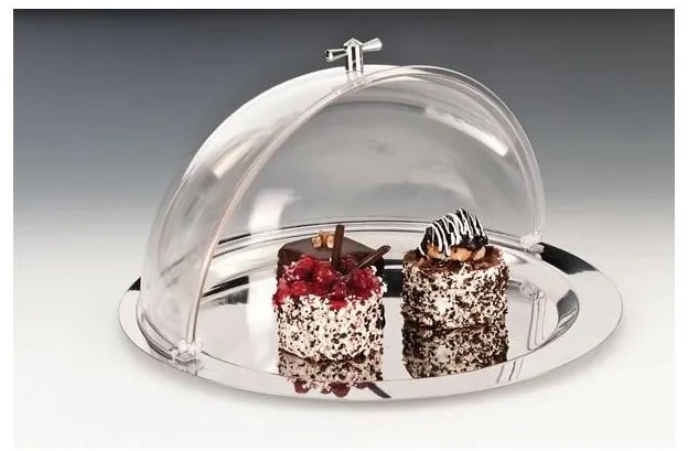 Alkan - Метален поднос кръгъл 43см с ролтоп капак комплект - (ZCP 184)