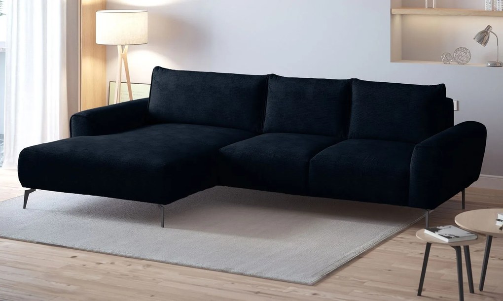 Ъглов диван Санур-тъмносин-ляв