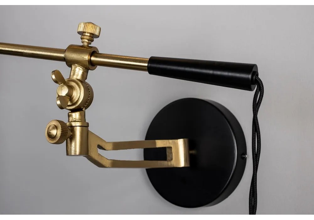 Стенна лампа в черно и златисто Penelope – Dutchbone