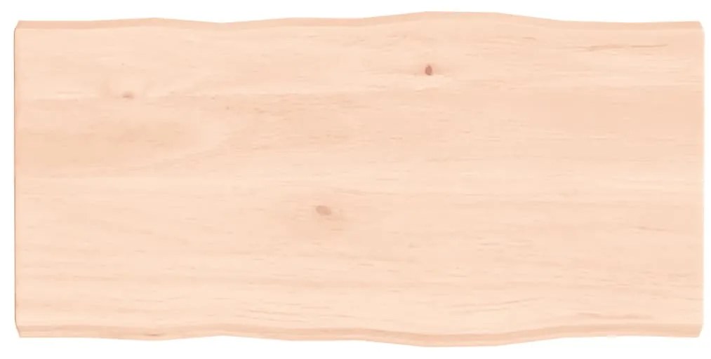 363873 vidaXL Плот за маса 80x40x(2-4) см необработено масивно дърво жив ръб