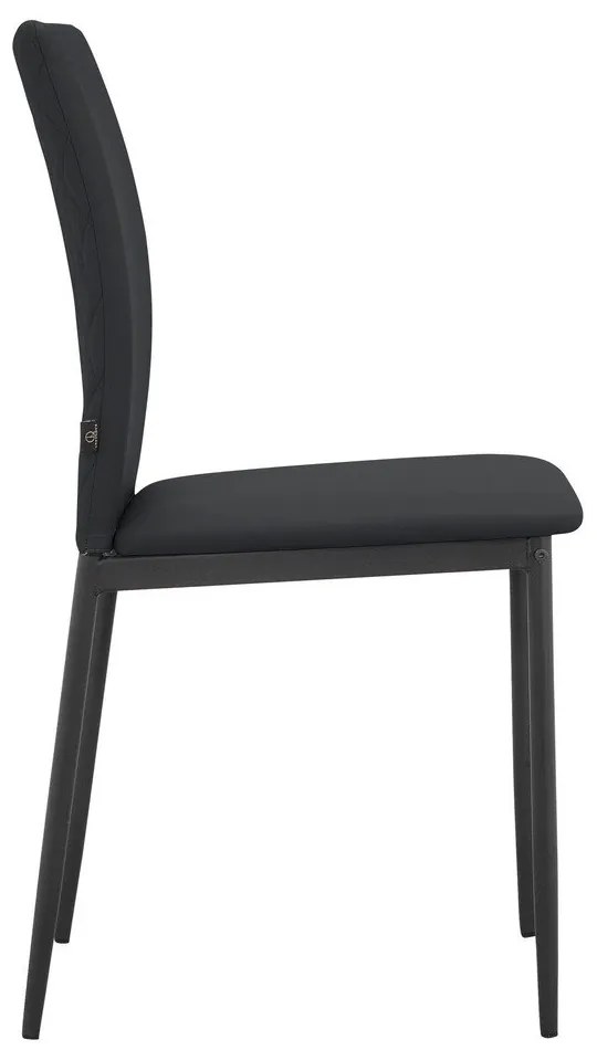 Черни трапезни столове в комплект от 2 бр. от имитация на кожа Pavia – Støraa