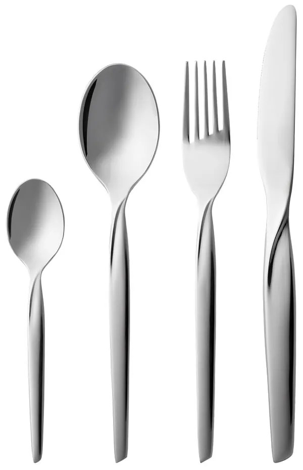 Прибори за хранене от неръждаема стомана в сребрист цвят 16 бр. Twist – Gense