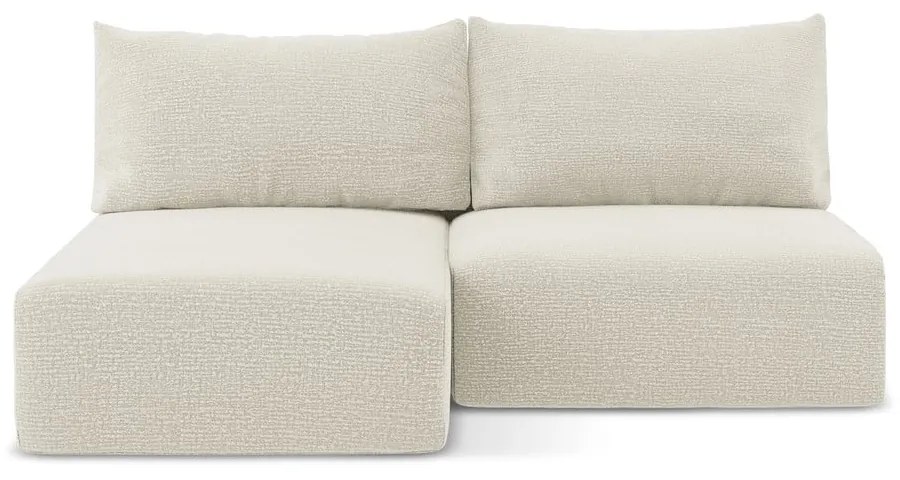 Кремав разтегателен ъглов диван с място за съхранение (ляв ъгъл) Kalena – Makamii