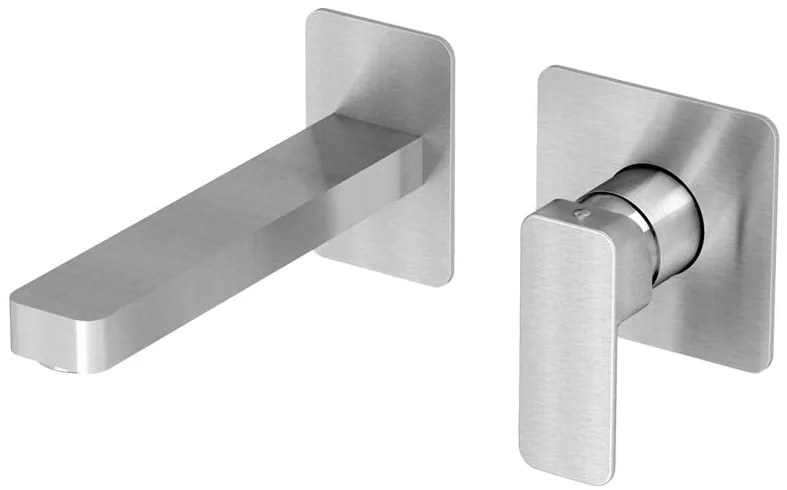 Кран за мивка стена Eurorama Quadra 2 дупки-Inox