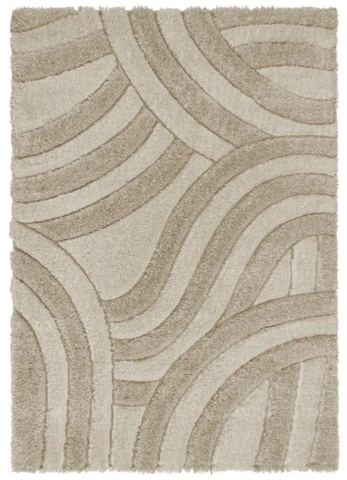 Бежов ръчно изработен килим от рециклирани влакна 120x170 cm Velvet – Flair Rugs