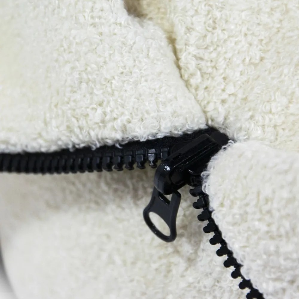 Кафяв детски пуф от букле Cocoon 80 – SLOWDOWN