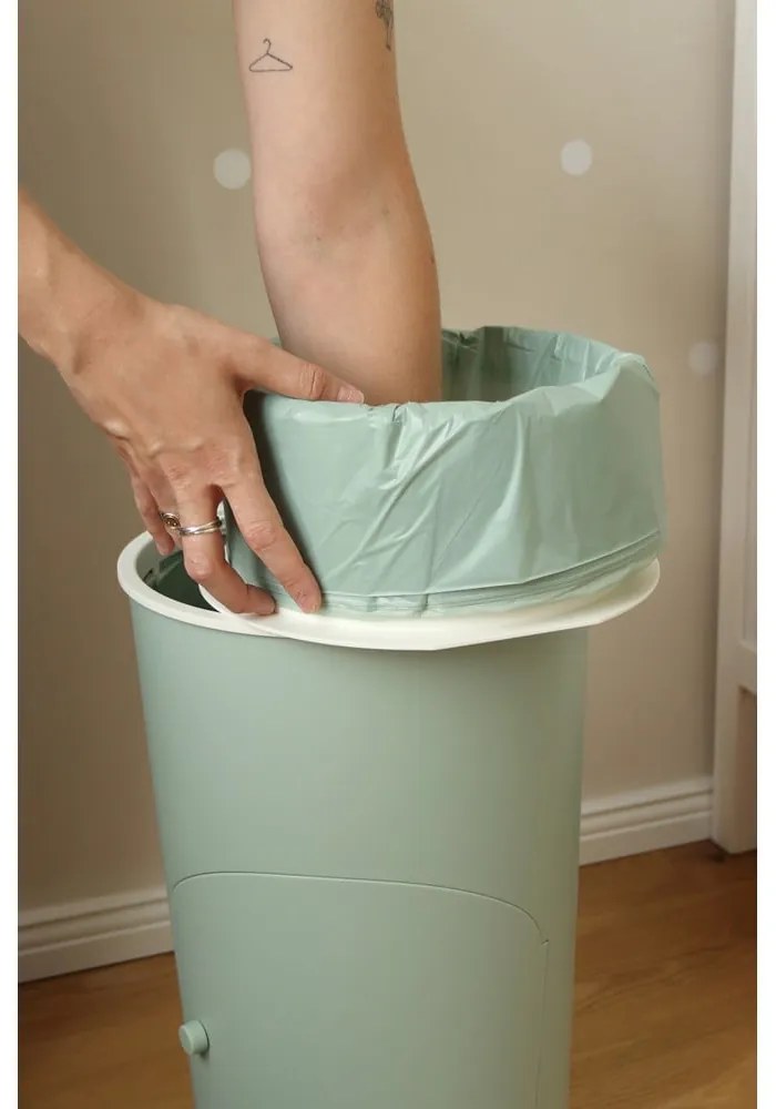 Пластмасово кошче за пелени мента 25 l Whale – Kindsgut