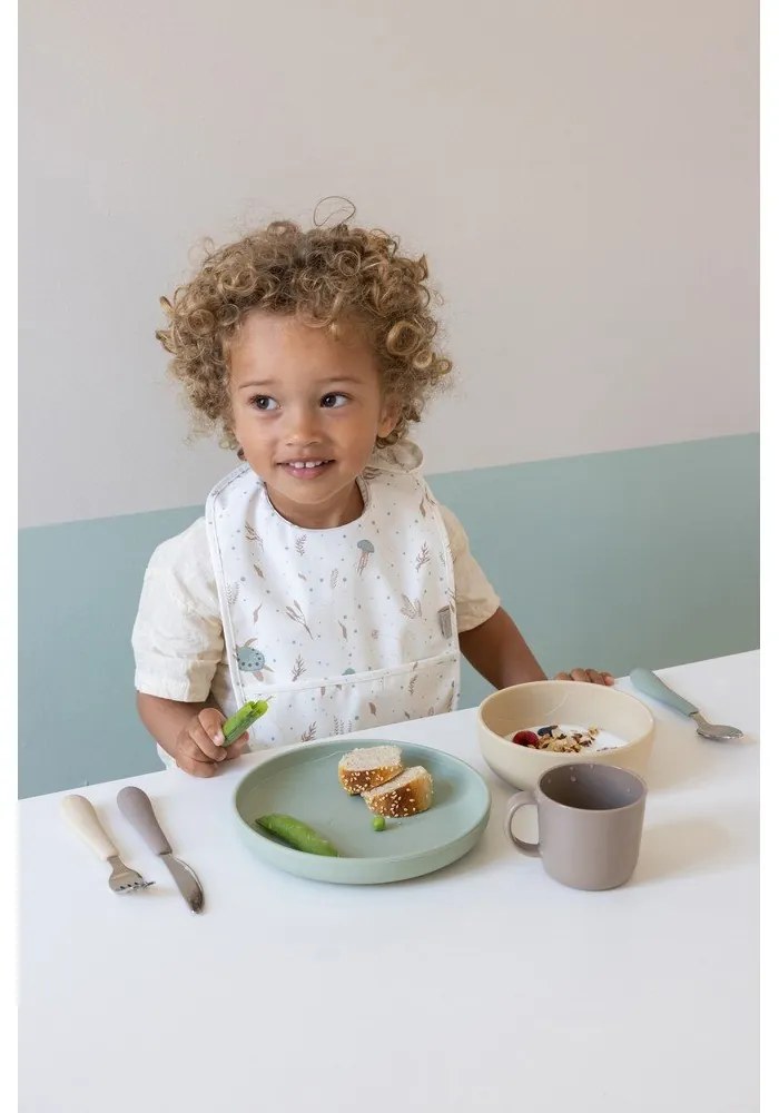 Кафяв/бежов детски прибори за хранене от силикон 3 бр. Olive Mix – Cam Cam Copenhagen