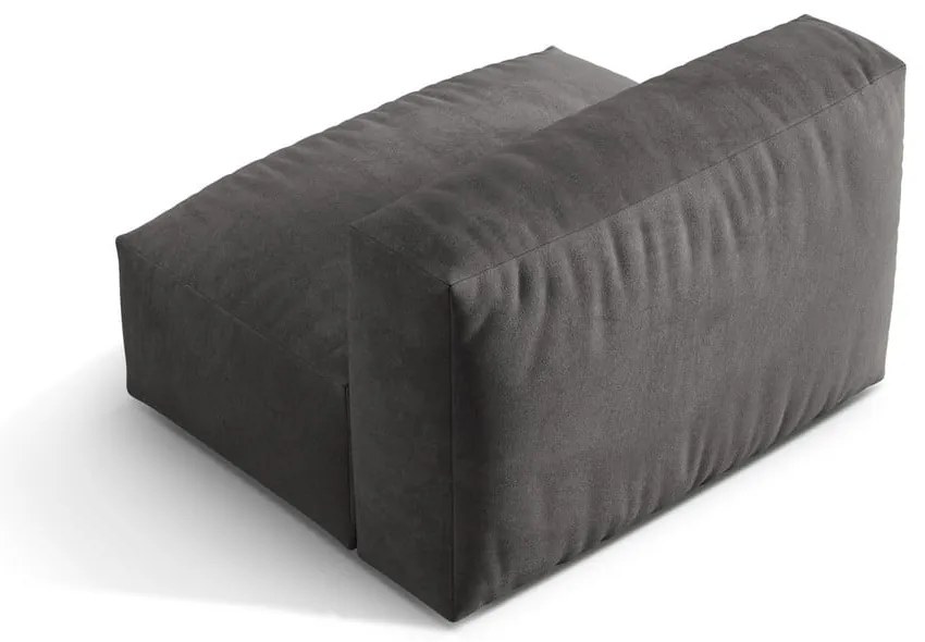 Сив кадифен модул за диван (среден модул) Martina – Micadoni